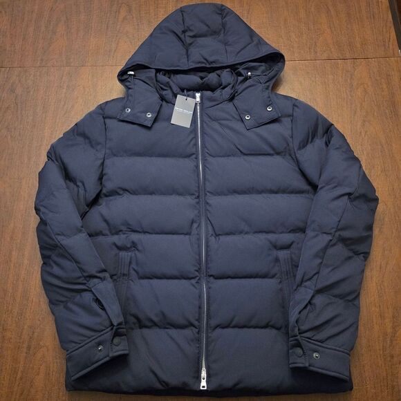 Peter Millar Crown Crafted Cortina Quilted Bomber Jacket Navy Blue Men's Size M - Picture 1 of 7